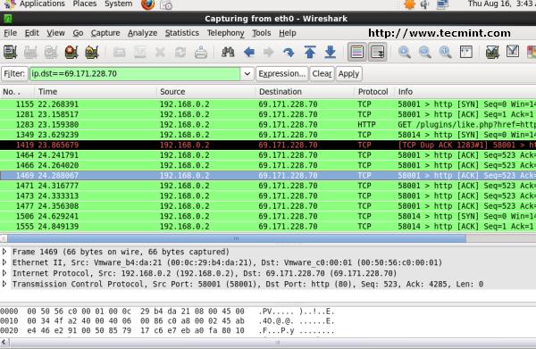 Ookosoft Wireshark Network Protocol Analyzer Tool For RHEL CentOS Fedora