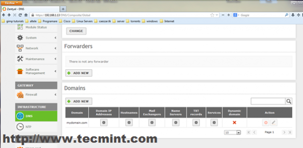 Add Domain in DNS