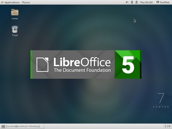 Starting LibreOffice 5.0 on CentOS 7