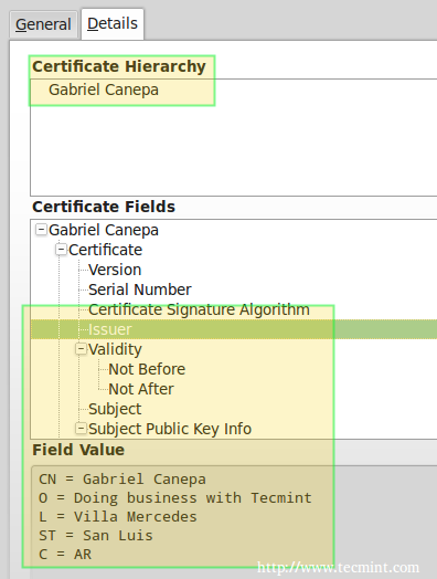 确认 Apache SSL 证书详情