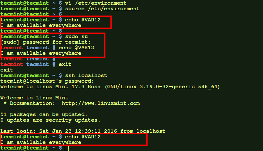 How To Set And Unset Local User And System Wide Environment Variables 