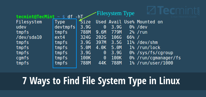 7 Ways To Determine The File System Type In Linux Ext2 Ext3 Or Ext4 