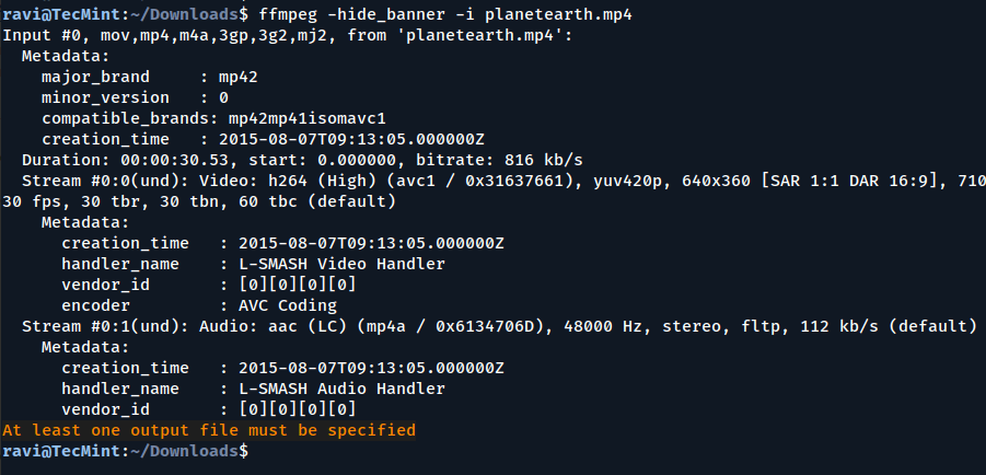 Check Metadata of Media File