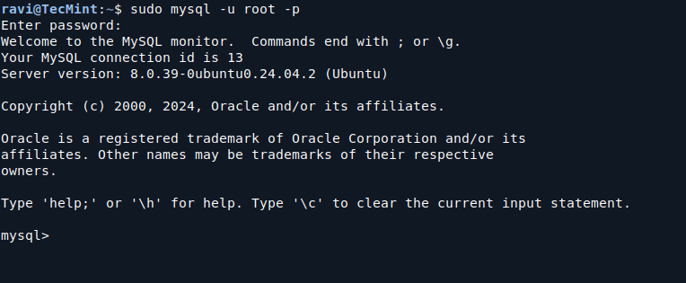 MySQL Shell Prompt