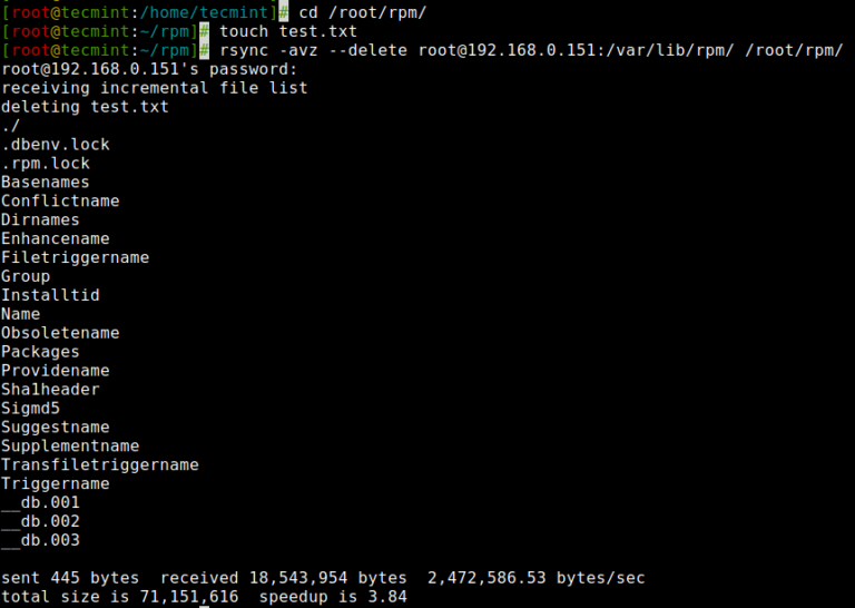 rsync file synchronization