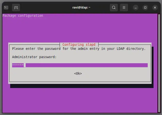 Set LDAP Admin Password