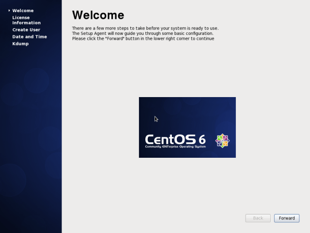 CentOS 6.10 Velkommen 