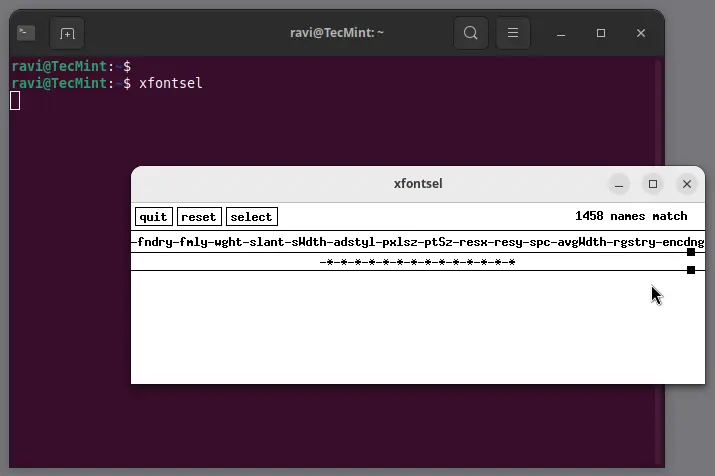 xfontsel to List Fonts on Your X Server