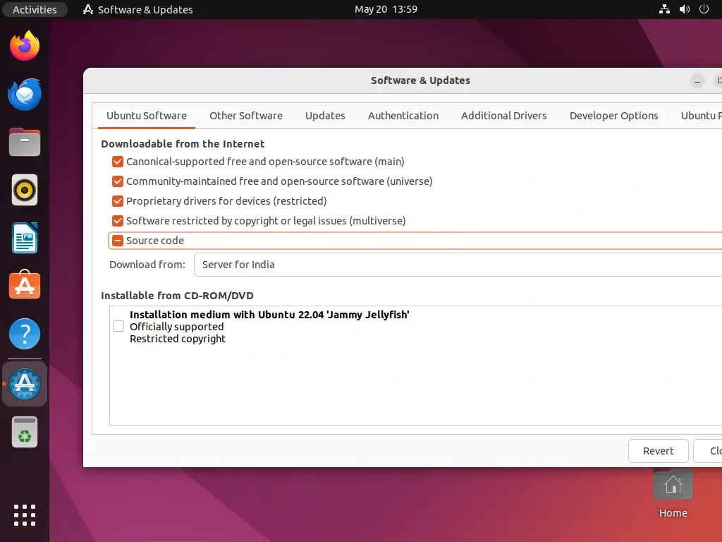 Confirm Ubuntu Software Repositories