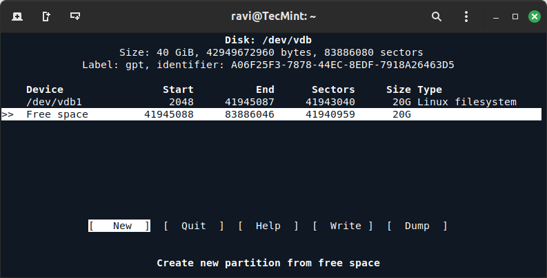 Create Second Partition