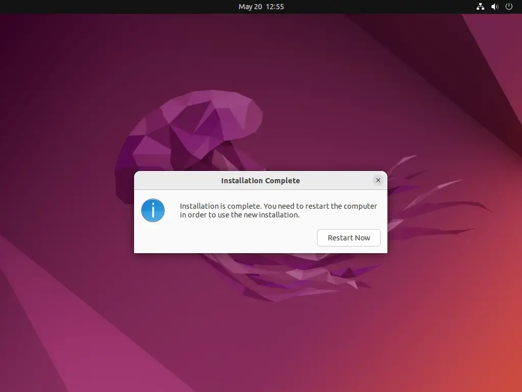 Ubuntu 24.04 Installation Finishes
