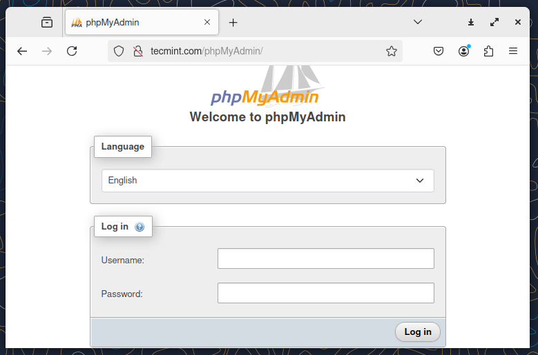 Access PhpMyAdmin Web Interface