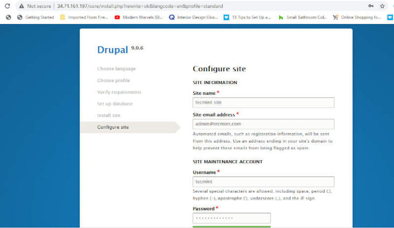 Drupal установка и настройка ubuntu