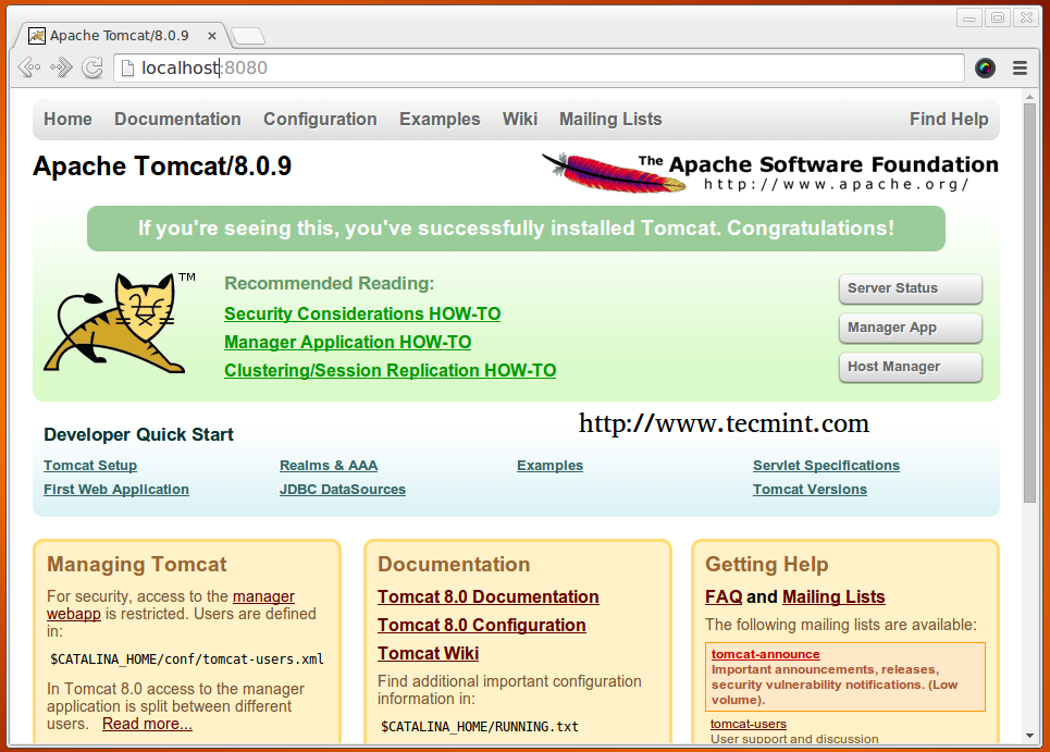 install apache tomcat 8 on linux