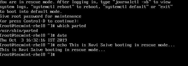 Booting in Rescue Mode