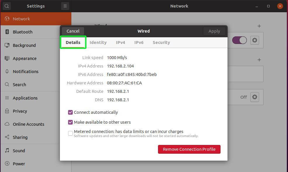 Ubuntu IP DHCP