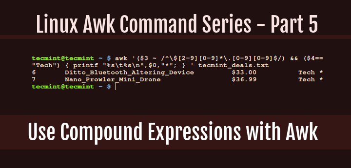 Use Compound Expressions with Awk