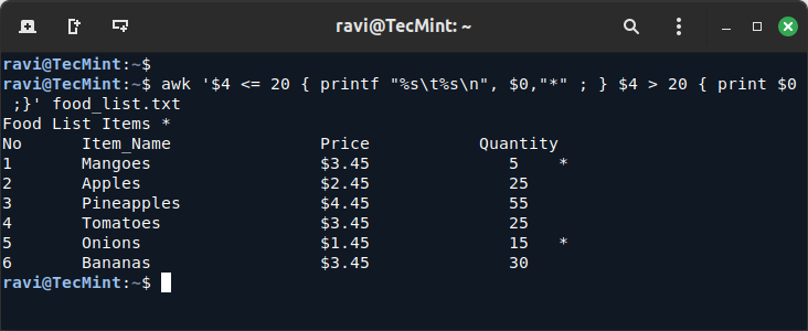 Flagging Items Based on Quantity