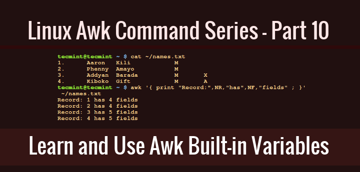 awk variable assignment