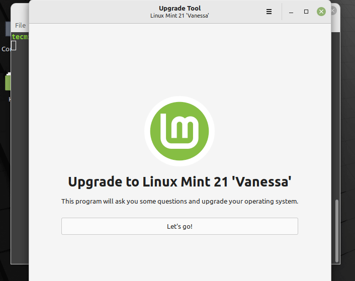 Linux Mint 21 へのアップグレード