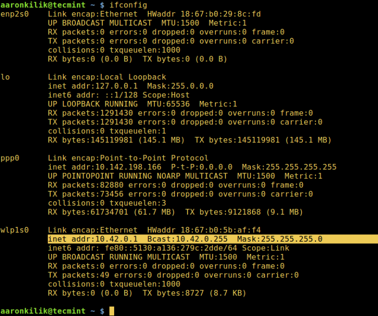 scan network for ip addresses linux