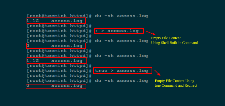 5 Ways To Empty Or Delete A Large File Content In Linux