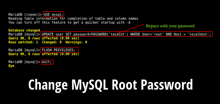 How To Change Root Password Of MySQL Or MariaDB In Linux LaptrinhX