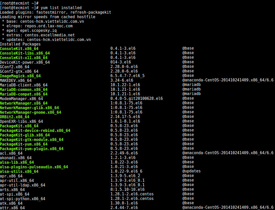 Formas De Listar Todos Los Paquetes Instalados En Rhel Centos Y Hot 