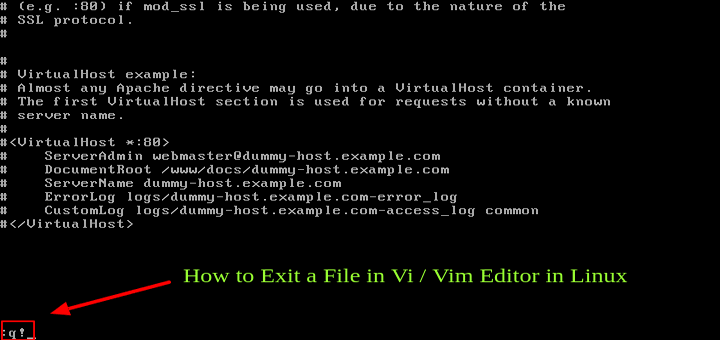 How To Exit A File In Vi Vim Editor In Linux