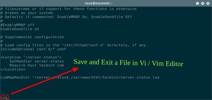 How To Save And Exit A File In Vi Vim Editor In Linux