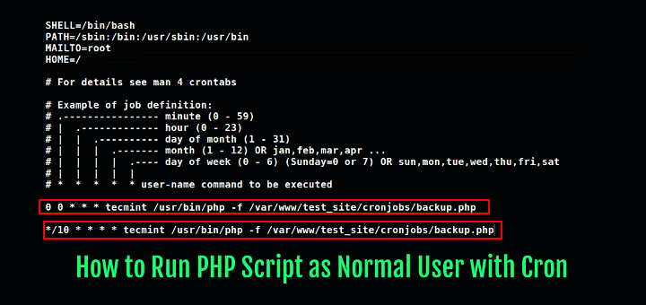 How To Run PHP Script As Normal User With Cron