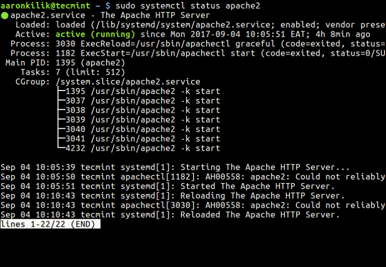 3 Ways To Check Apache Server Status And Uptime In Linux