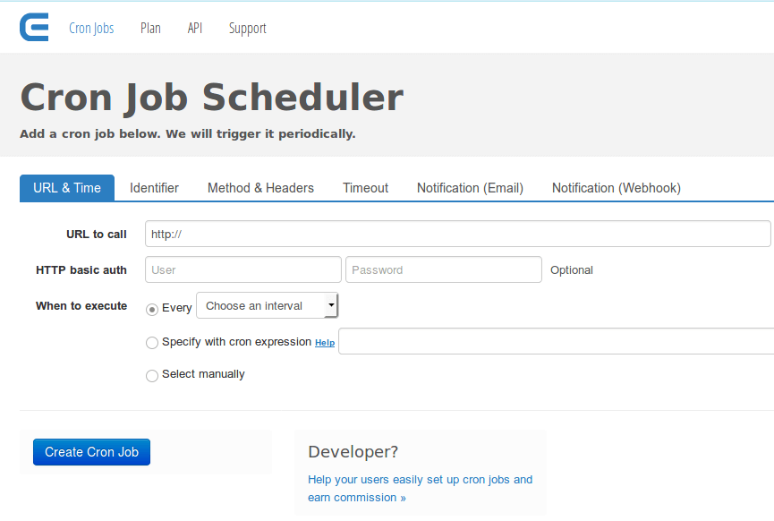java cron job scheduler example