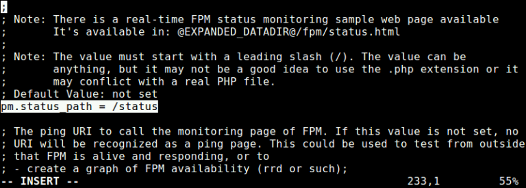 php fpm config