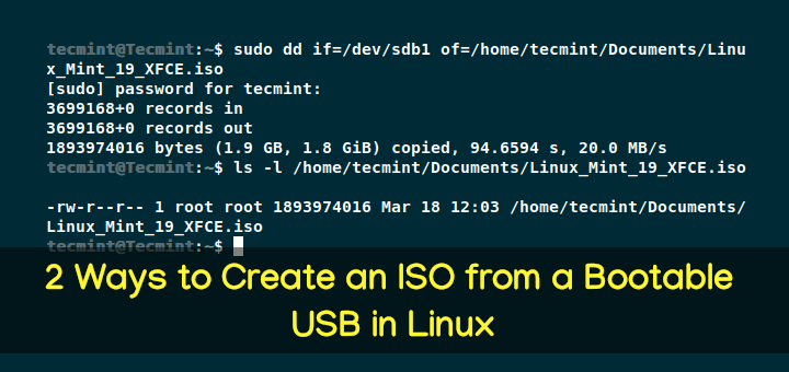 write linux iso usb