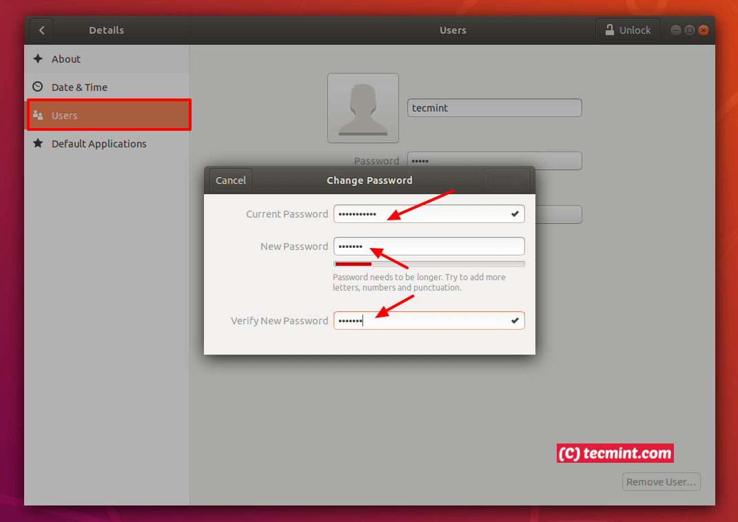 How To Change User Password In Ubuntu