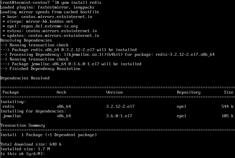 linux install redis