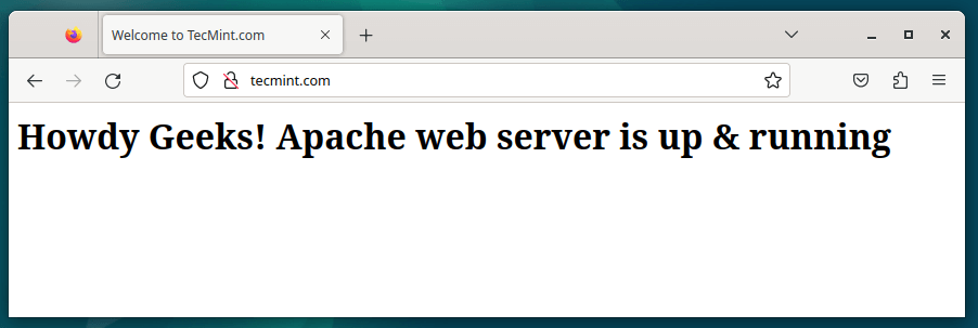 Host Website on Apache