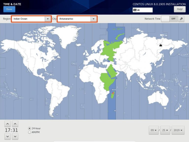 Настройка timezone centos 8