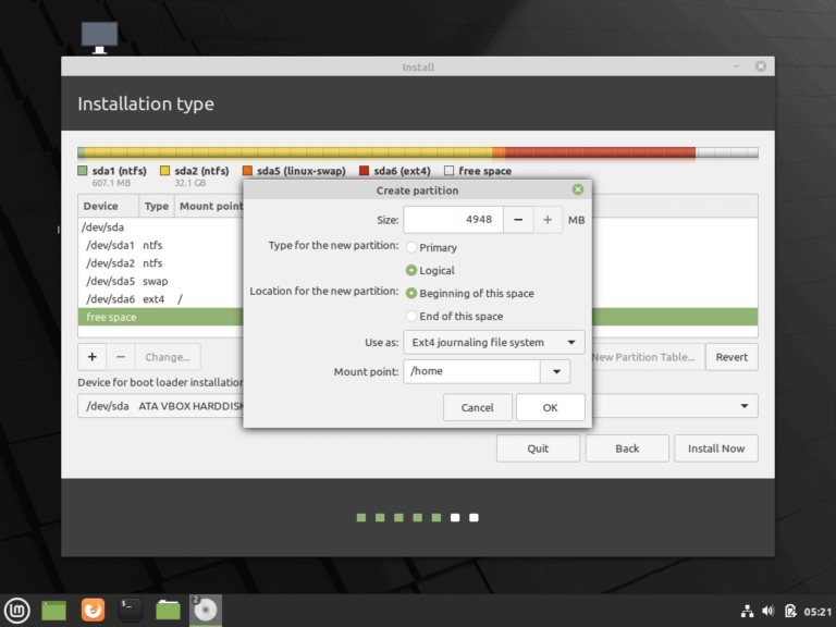 Установка linux mint uefi