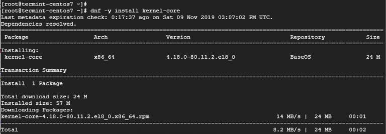 Dnf centos 8 не работает