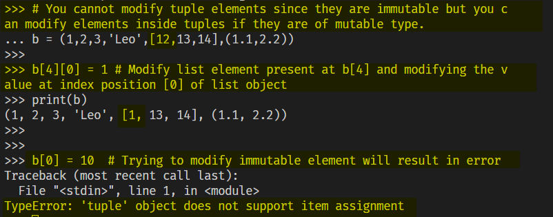 Modify Mutable Elements