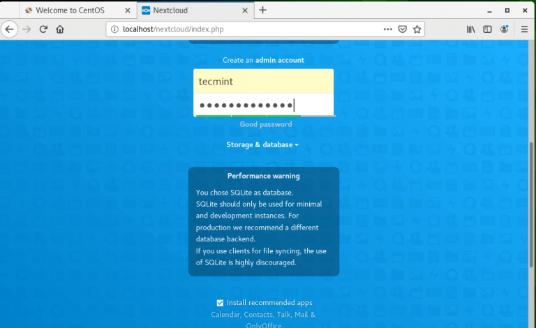 Установка и настройка nextcloud centos 8