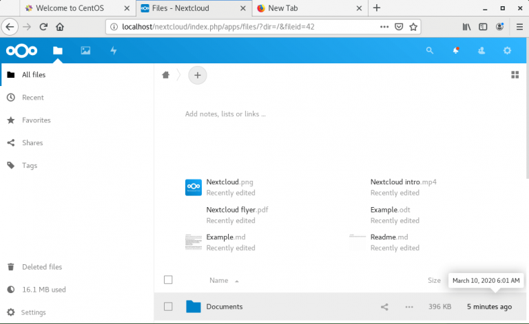 Установка и настройка nextcloud centos 8
