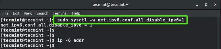 Отключить ipv6 centos 8