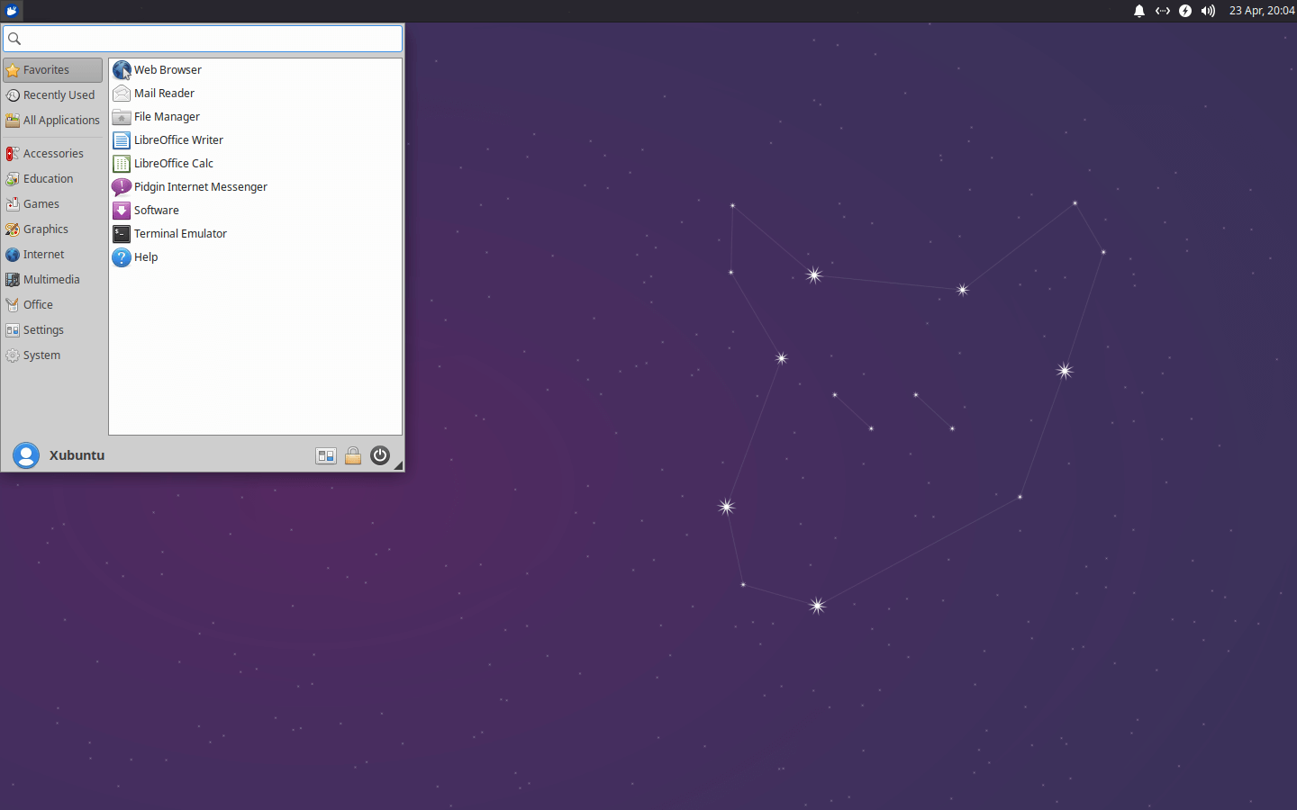 Bureau Xubuntu Linux