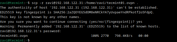 Copy OpenVPN Client Configuration