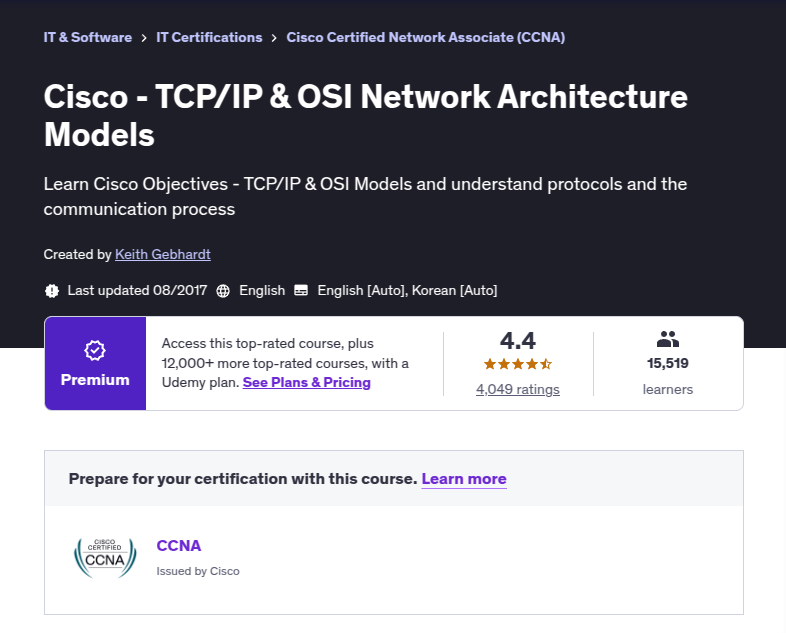 Cisco - TCP/IP & OSI Network Architecture Models