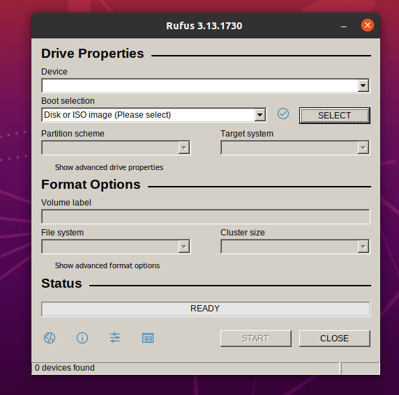 Programe Rufus S'Exécutant Sur Ubuntu