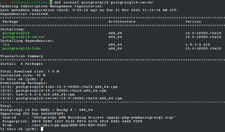 How To Install PostgreSQL And PgAdmin In RHEL 9